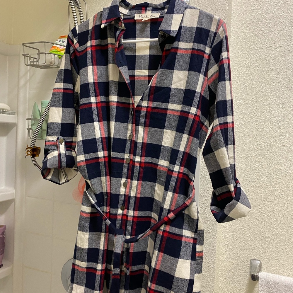 Flannel tunic